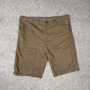 Prana Zion Mens Brown Stretch Hiking Outdoor Shorts Size 40W x 11L